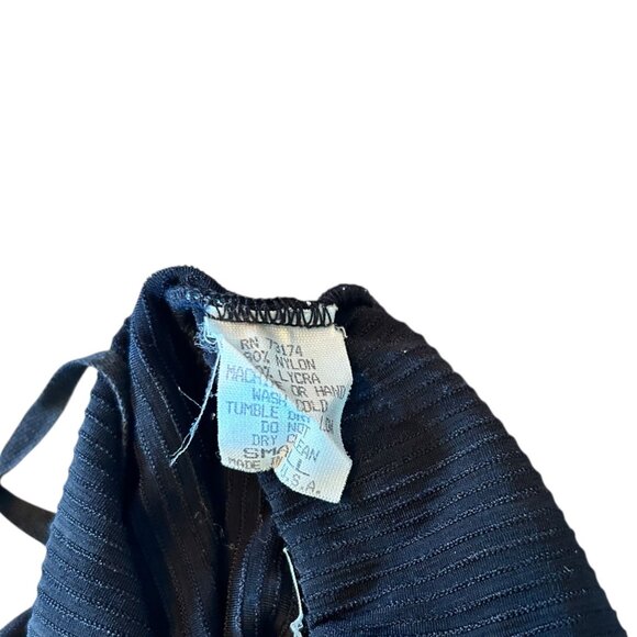 Vintage Bodycon Open Back Metallic Woven Shimmery Party Mini Dress USA - Picture 3 of 8